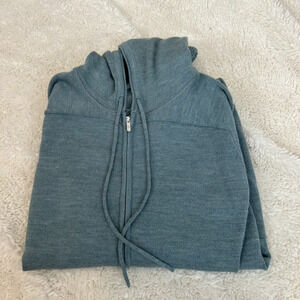 lululemon athletica Wool Lightweight Hoodie Sweater Cardigan Thumbholes Size 10
